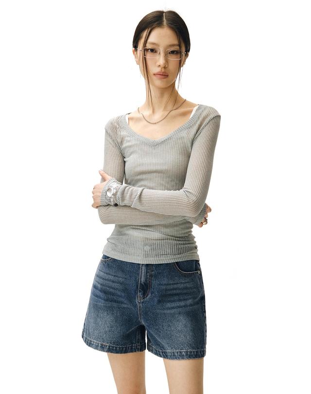데케트 우먼 Signature Denim Shorts DCWPT007BlueB 착용컷