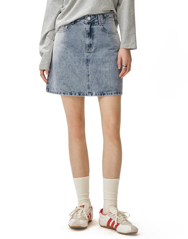데케트 우먼 Signature Mini Skirt DCSK001LBlueA 착용컷