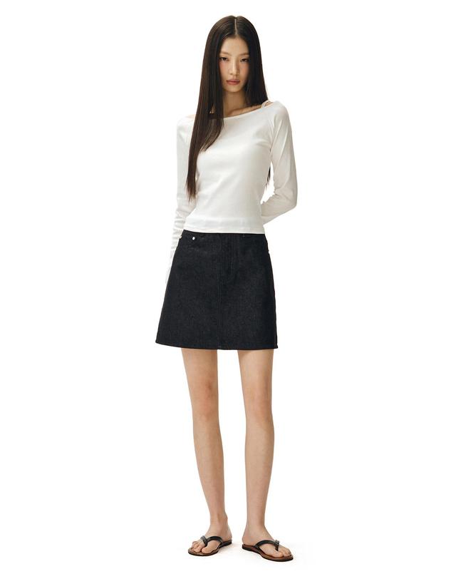 데케트 우먼 Signature Mini Skirt DCSK001CPBlack 착용컷