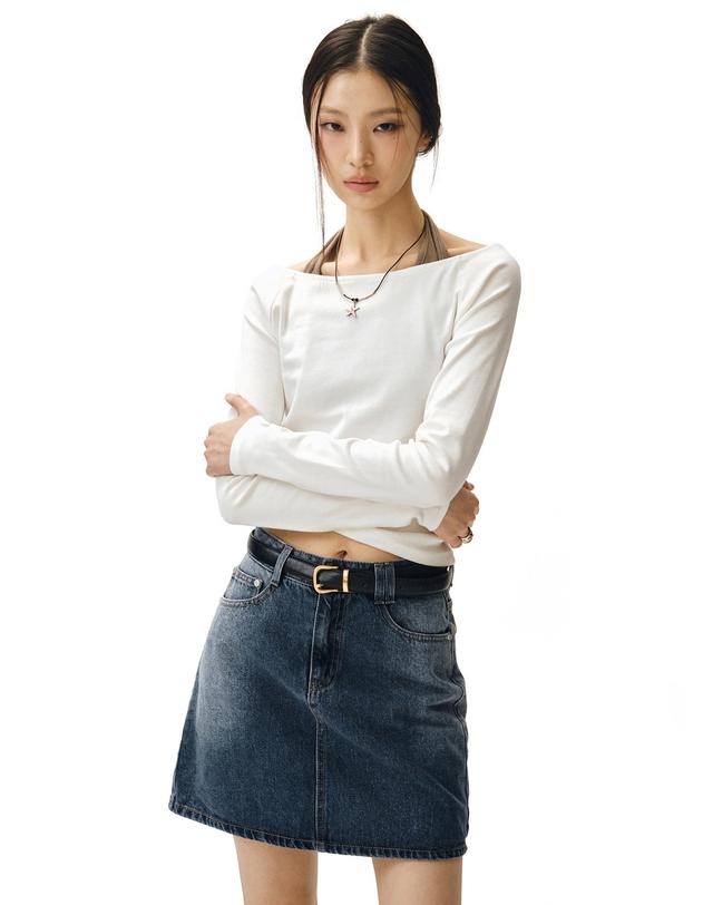 데케트 우먼 Signature Mini Skirt DCSK001BlueA 착용컷