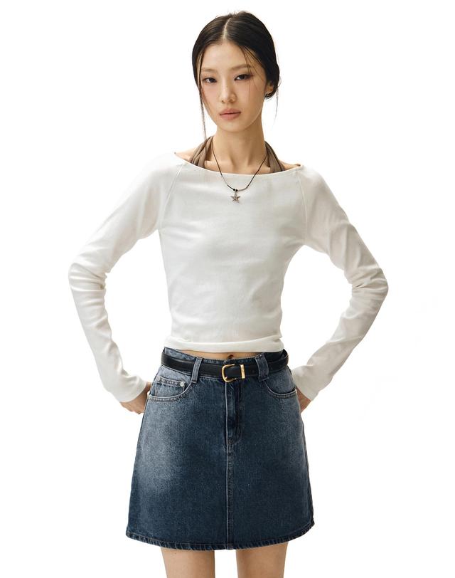 데케트 우먼 Signature Mini Skirt DCSK001BlueA 착용컷
