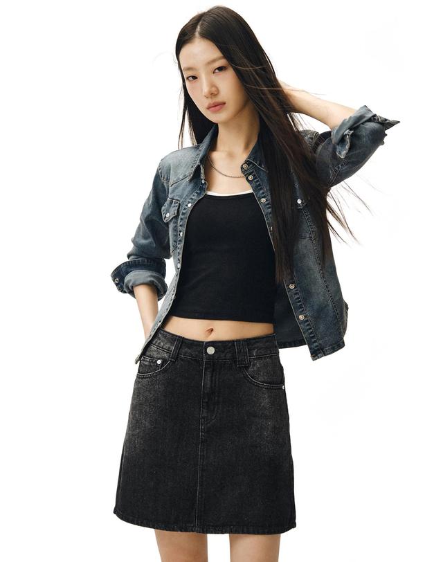 데케트 우먼 Signature Mini Skirt DCSK001BlackA 착용컷