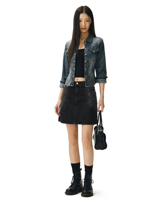 데케트 우먼 Signature Mini Skirt DCSK001BlackA 착용컷