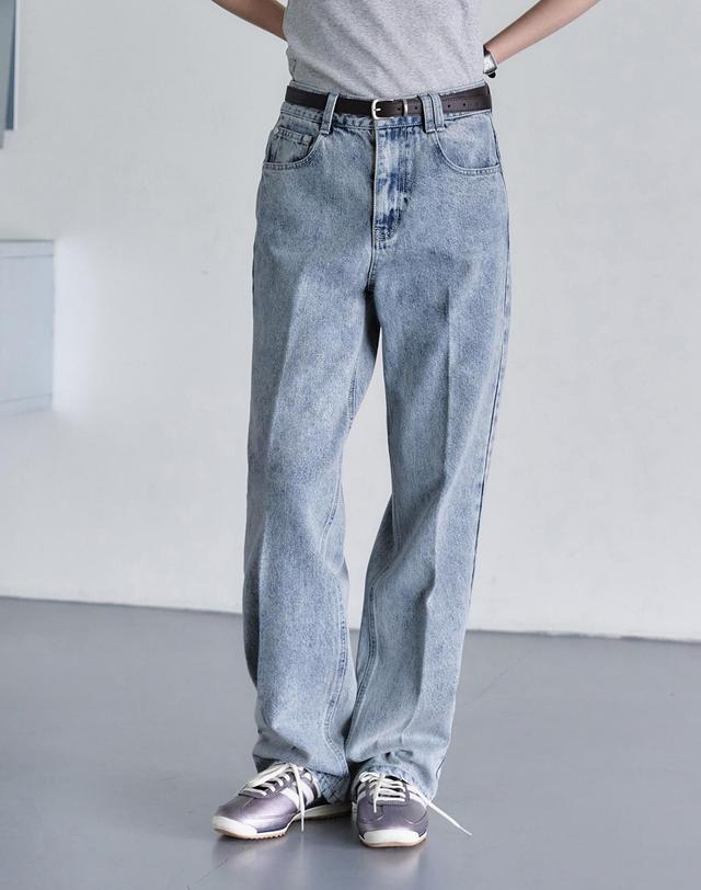 데케트 우먼 Signature Straight Jeans DCWPT001LBlue 착용컷