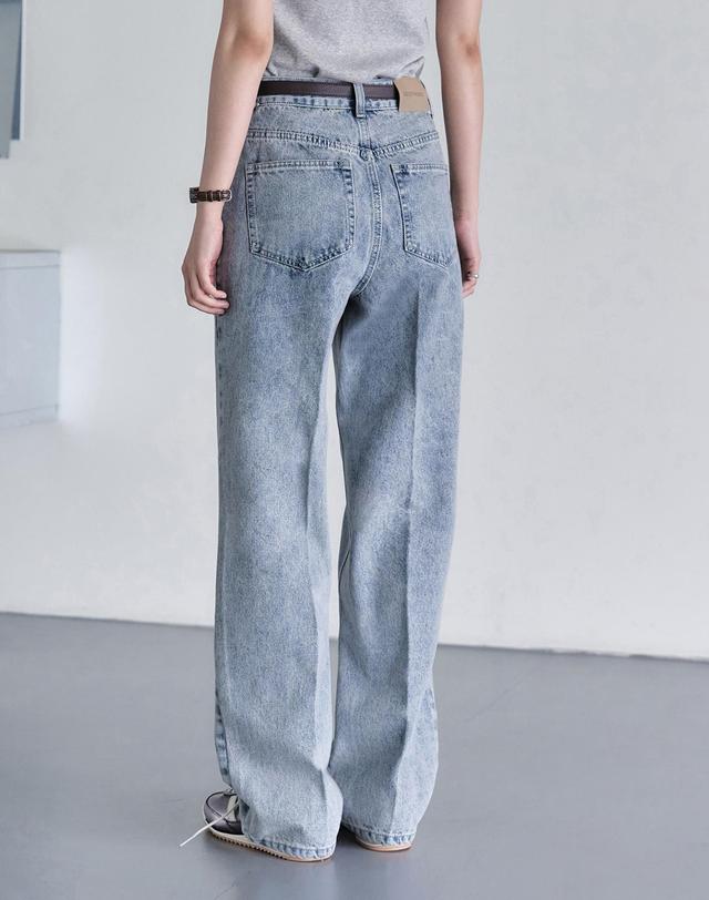 데케트 우먼 Signature Straight Jeans DCWPT001LBlue 착용컷