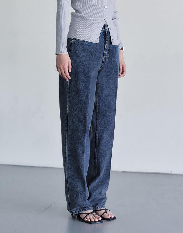 데케트 우먼 Signature Straight Jeans DCWPT001Blue 착용컷