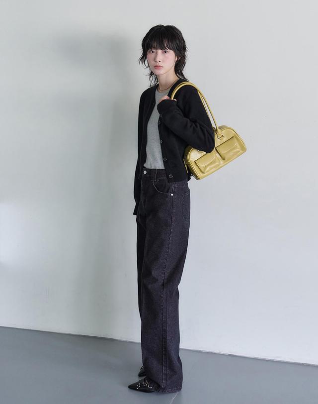 데케트 우먼 Signature Straight Jeans DCWPT001BlackPink 착용컷