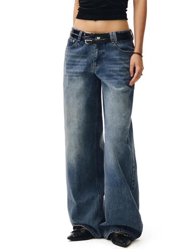 데케트 우먼 Signature Low Rise Wide Jeans DCWPT004BlueB 착용컷
