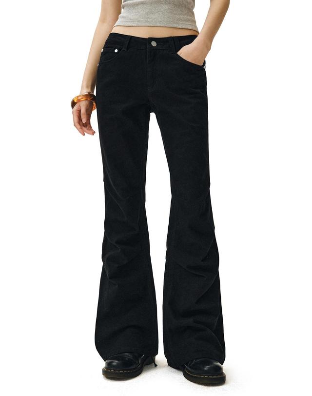 데케트 우먼 Flared Shirring Pants DCWPT017BLACK 착용컷