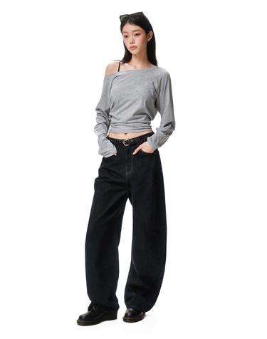Curved Wide Jeans DCWPT013CPINDIGO