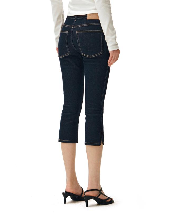 데케트 우먼 Low Rise Capri Jeans DCWPT023CPINDIGO 착용컷