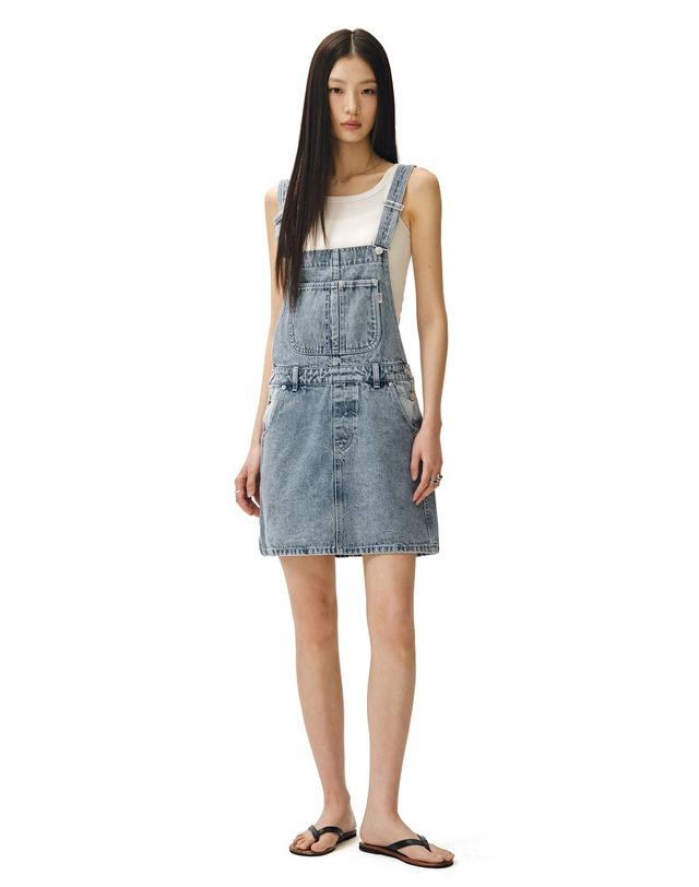 데케트 우먼 Signature Bib Overalls Skirts DCWOP002LIGHTBLUE 착용컷