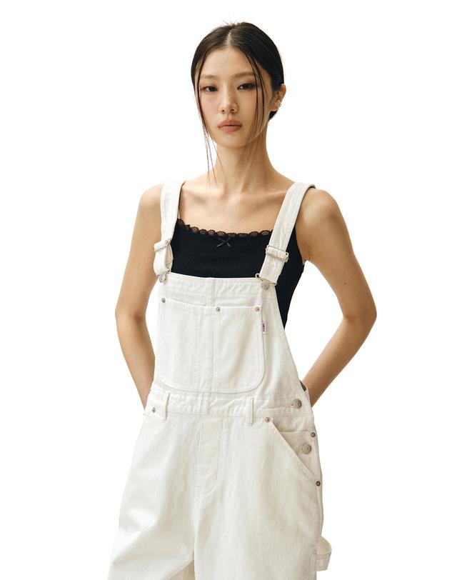 데케트 우먼 Signature Bib Overalls DCWOP001WHITE 착용컷