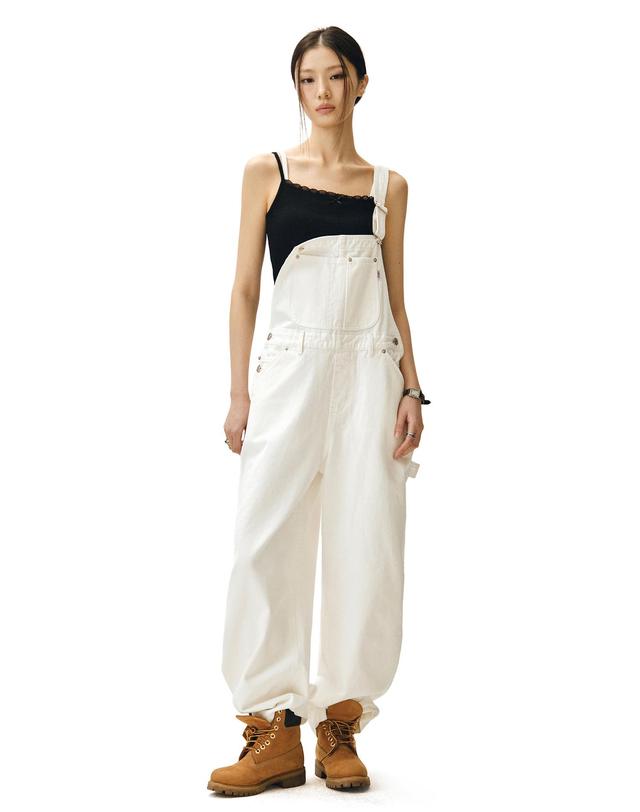 데케트 우먼 Signature Bib Overalls DCWOP001WHITE 착용컷