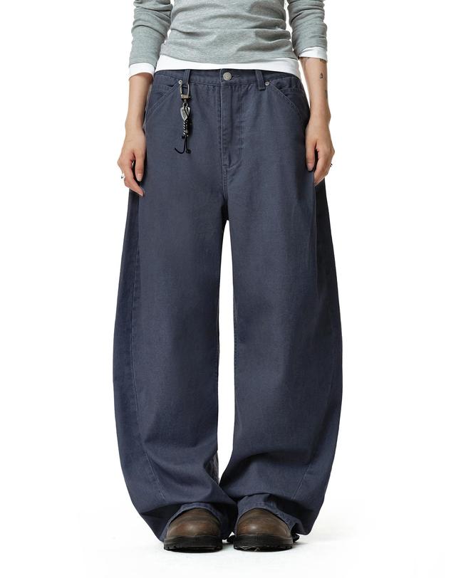 데케트 우먼 Cinchback Barrel Wide Leg Pants DCWPT022NAVY 착용컷