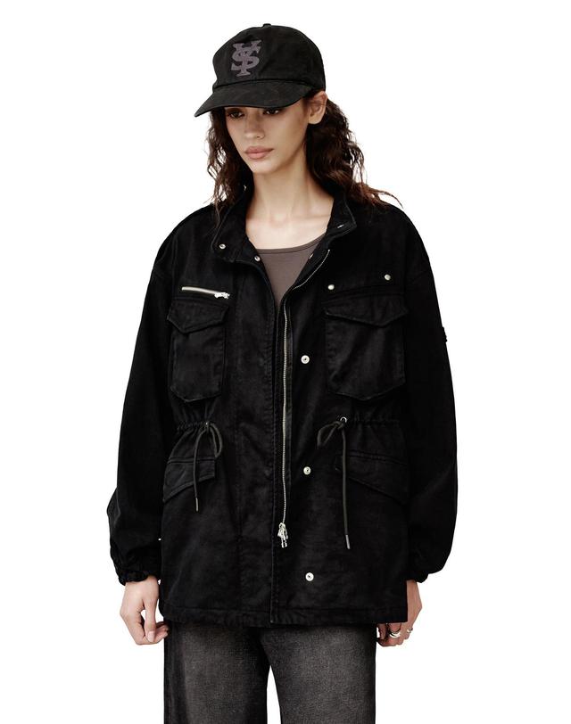 데케트 우먼 Field Jacket DCWJK003BLACK 착용컷