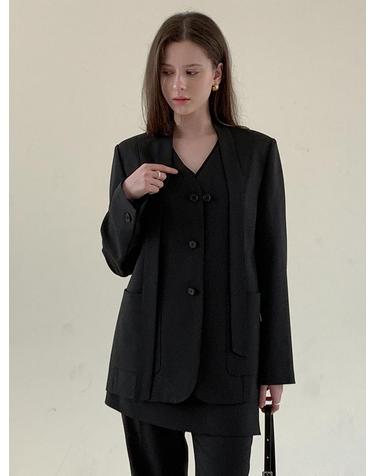 노카라 타이 싱글 자켓 LB64JKM191D