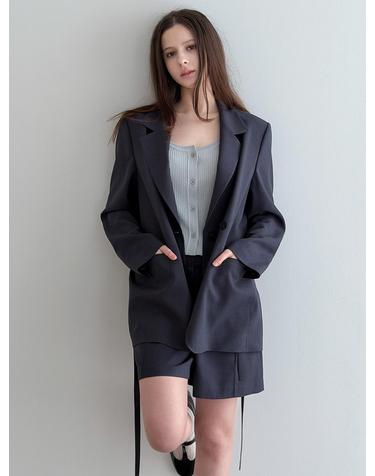원 사이드 히든 벨티드 자켓 LB64JKM192A
