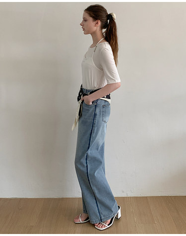 데일리 일자 와이드 데님 LB66DLM201T