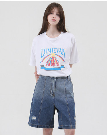 레인보우 스프레드 티셔츠 LB68TSMK01Z