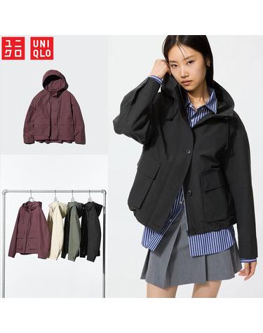유니클로 유니클로 재팬 유틸리티 코튼 블렌드 파카 후드 자켓 4컬러 487396