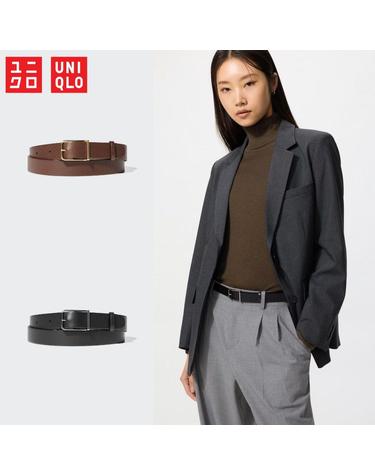 유니클로 재팬 클린 벨트 남녀 공용 캐주얼 가죽 허리띠 2컬러 486457
