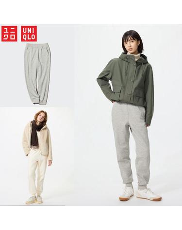 유니클로 재팬 웜 보아 스웨트 팬츠 여성 기모 밴딩팬츠 4컬러 487606