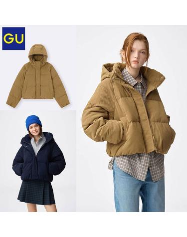 GU 지유 웜 패디드 코듀로이 블루종 자켓 패딩 점퍼 3컬러 357671