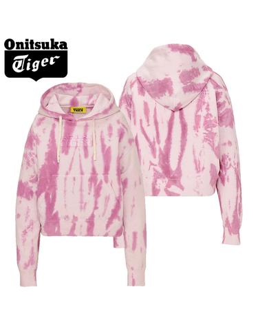 오니츠카타이거 DENIVITA 여성 타이다이 긴팔 후드 티셔츠 핑크 2182B650.700