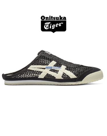 오니츠카타이거 멕시코 66 사봇 남녀 공용 뮬 슬립온 블랙 크림 1183C123.001