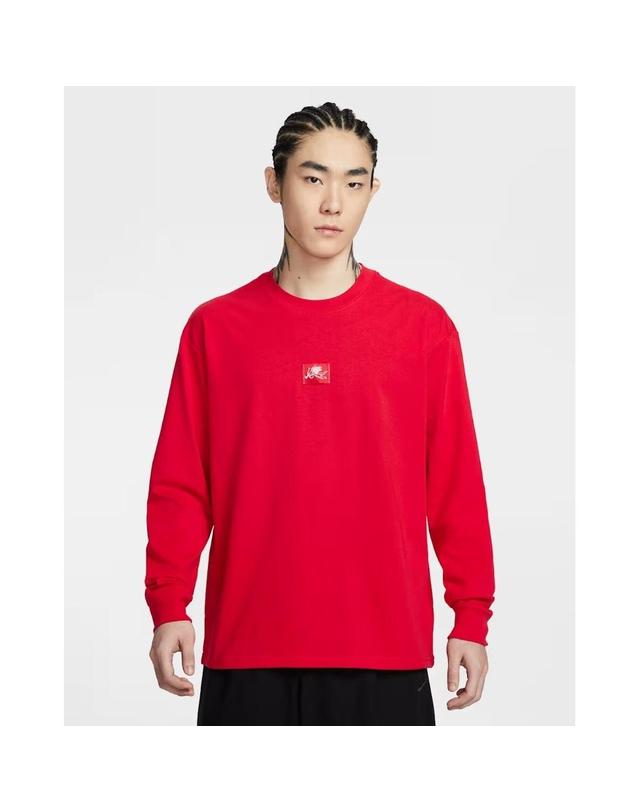 나이키 나이키 스포츠웨어 롱 슬리브 긴팔 티셔츠 발렌타인데이 유니버시티 레드 IO9761-613 착용컷