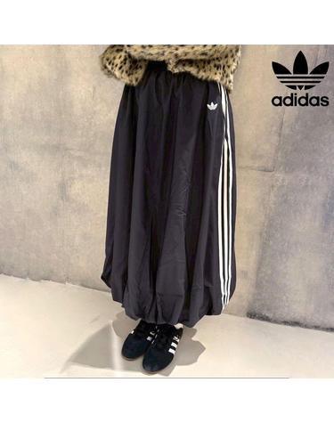 아디다스 오리지널 벌룬 롱 스커트 치마 팬츠 블랙 KC8088