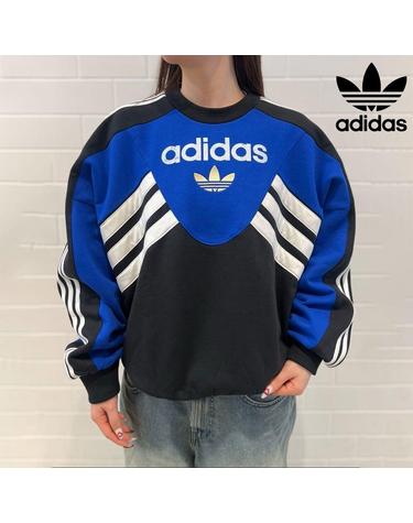 아디다스 오리지널 크루 위드 컷라인 크루넥 스웨트셔츠 맨투맨 티셔츠 로얄 블루 KD7769