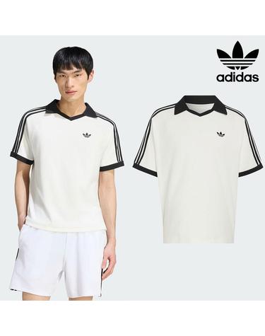 아디다스 오리지널 테리 폴로 반팔 카라 티셔츠 남녀 공용 화이트 KW7399