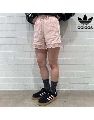 아디다스 오리지널 레이스 트림 3S 스트라이프 쇼츠 팬츠 반바지 샌디 핑크 KQ6874