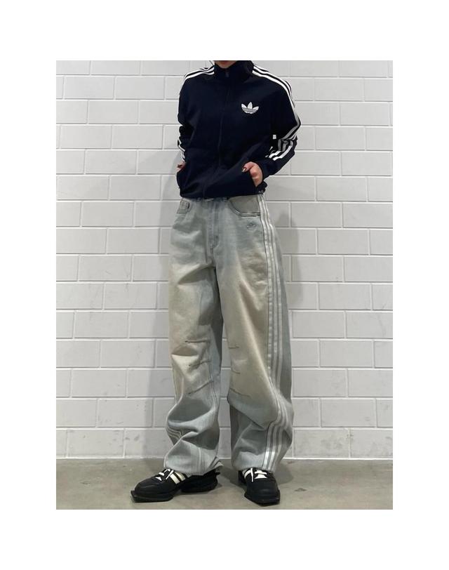 아디다스 아디다스 오리지널 파이어버드 루즈 트랙 탑 저지 자켓 블랙 KD7983 착용컷