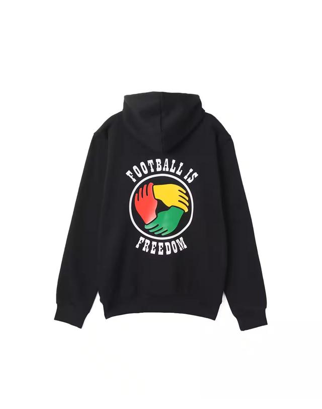 아디다스 아디다스 오리지널 밥 말리 그래픽 긴팔 후드 티셔츠 남녀 공용 블랙 KD2421 착용컷