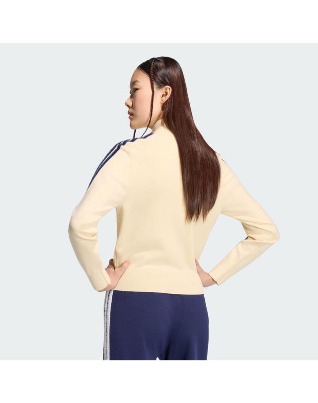 아디다스 아디다스 오리지널 여성 니트 파이어버드 트랙 탑 저지 자켓 바닐라 KS6797 착용컷