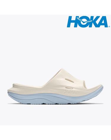 호카 HOKA 오라 리커버리 슬라이드 3 남녀 공용 슬리퍼 샌들 알라바스터 블루 1135061 ARMB