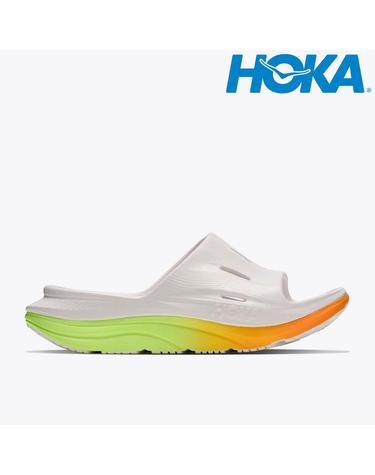 호카 HOKA 오라 리커버리 슬라이드 3 남녀 공용 슬리퍼 샌들 화이트 네온 유즈 1135061 WTNN