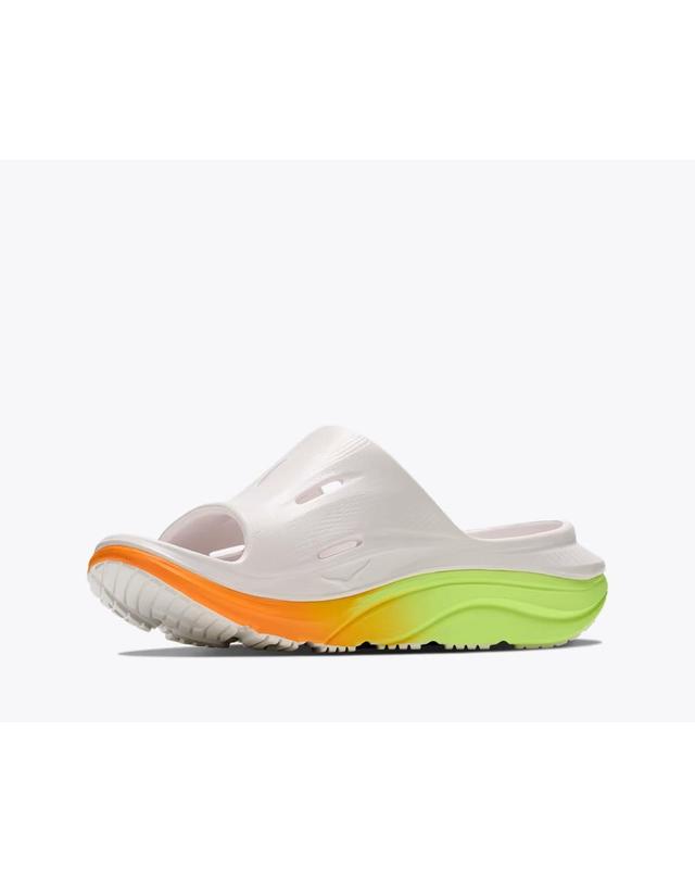 호카 호카 HOKA 오라 리커버리 슬라이드 3 남녀 공용 슬리퍼 샌들 화이트 네온 유즈 1135061 WTNN 착용컷