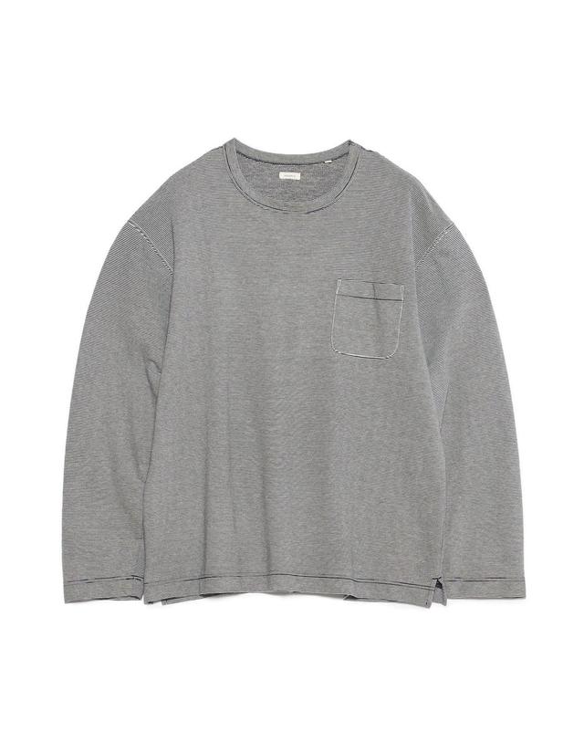 나나미카 나나미카 Micro Stripe Pocket L/S Tee 스트라이프 포켓 롱 슬리브 2컬러 S25FH068 착용컷