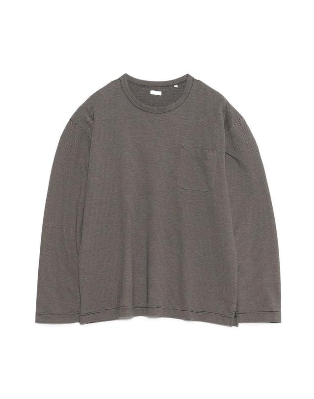 나나미카 나나미카 Micro Stripe Pocket L/S Tee 스트라이프 포켓 롱 슬리브 2컬러 S25FH068 착용컷