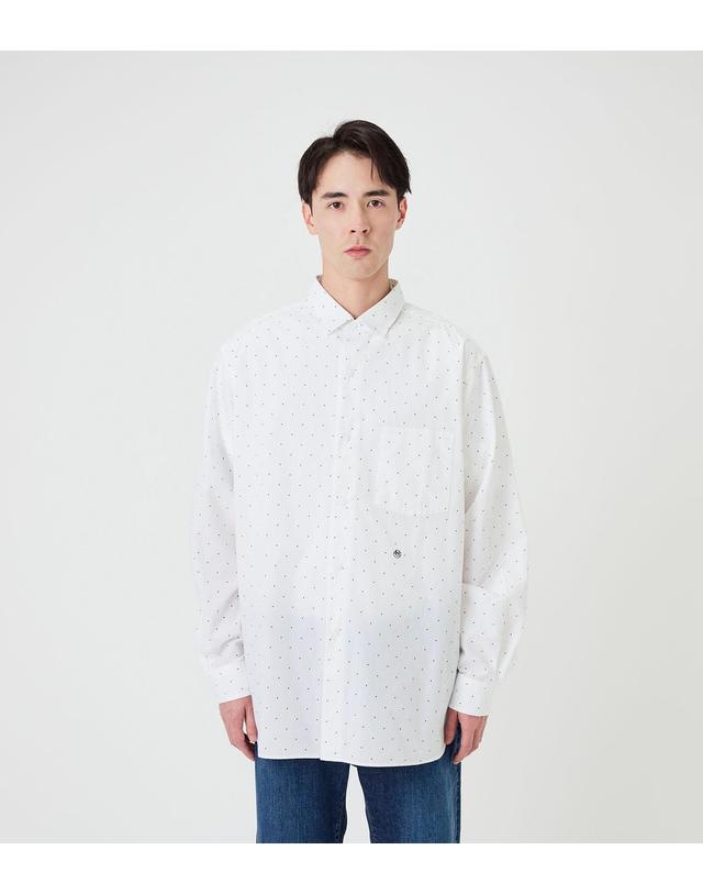 나나미카 나나미카 26FW Regular Collar Dot Wind Shirt 셔츠 2컬러 S26FG063 착용컷