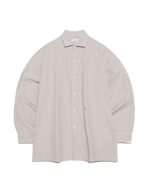 나나미카 나나미카 Micro Plaid Wind Shirt 체크 윈드 셔츠 2컬러 S26FG064 착용컷