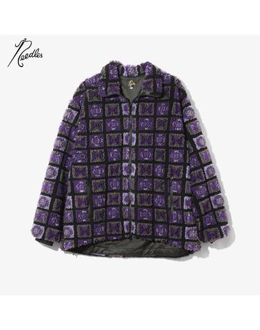 니들스 NEEDLES 퍼 자켓 Fur Jacket Papillon Plaid Pile RW174