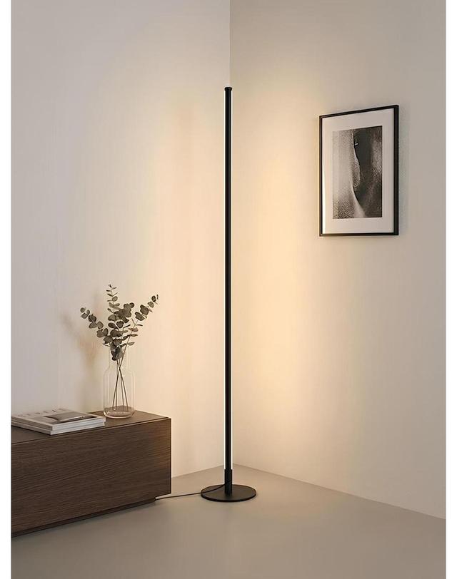 라루즈 국내제작 POLE 폴 LED 9단계 밝기조절 장스탠드 (2colors) 화이트 착용컷
