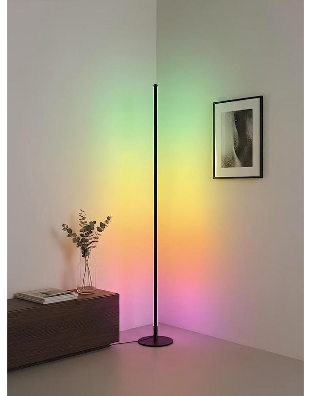 라루즈 국내제작 POLE 폴 오로라 밝기조절 장스탠드 (2colors) 화이트 착용컷