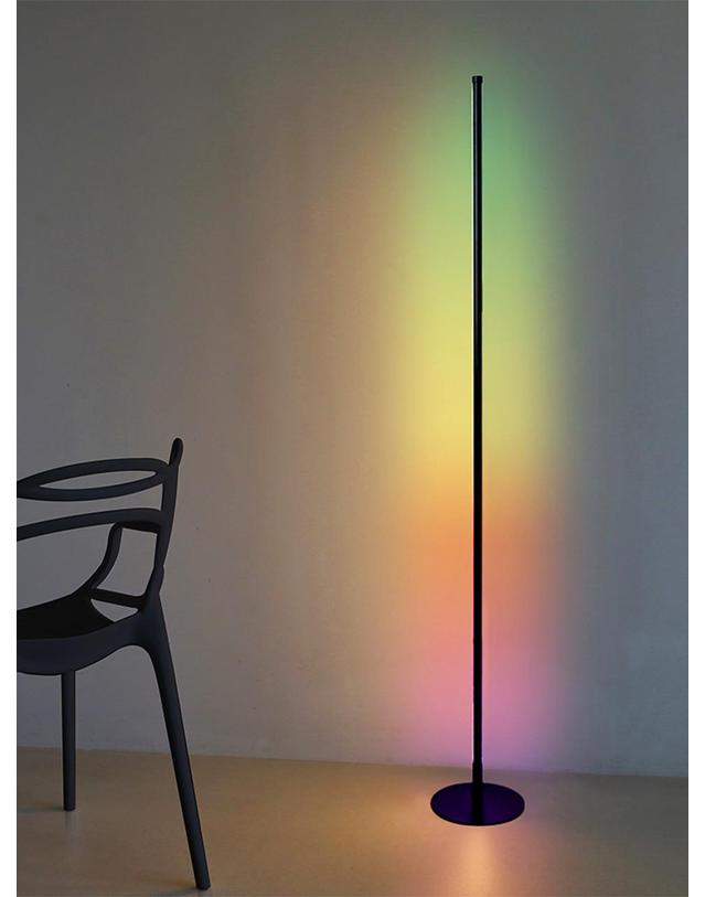 라루즈 국내제작 POLE 폴 오로라 밝기조절 장스탠드 (2colors) 화이트 착용컷