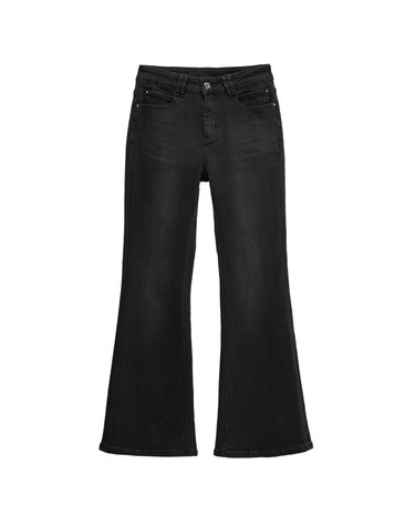 빈티지 블랙 로우라이즈 부츠컷 데님 팬츠_Vintage Black Wash Low-Rise Bootcut Denim